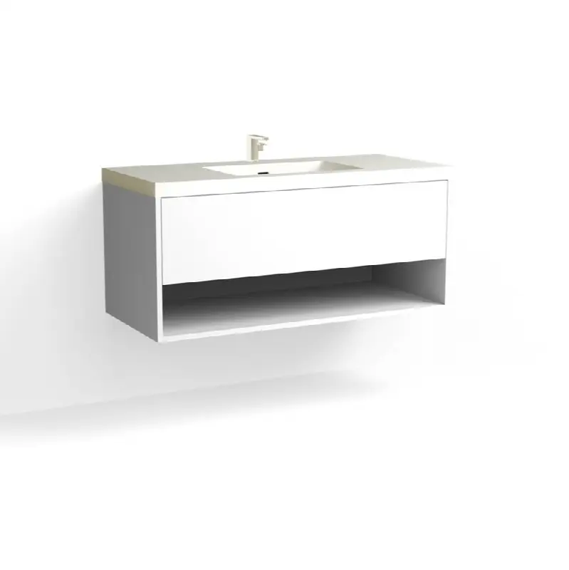Modo Vanity, 48" Wide, 20" High in C1 White