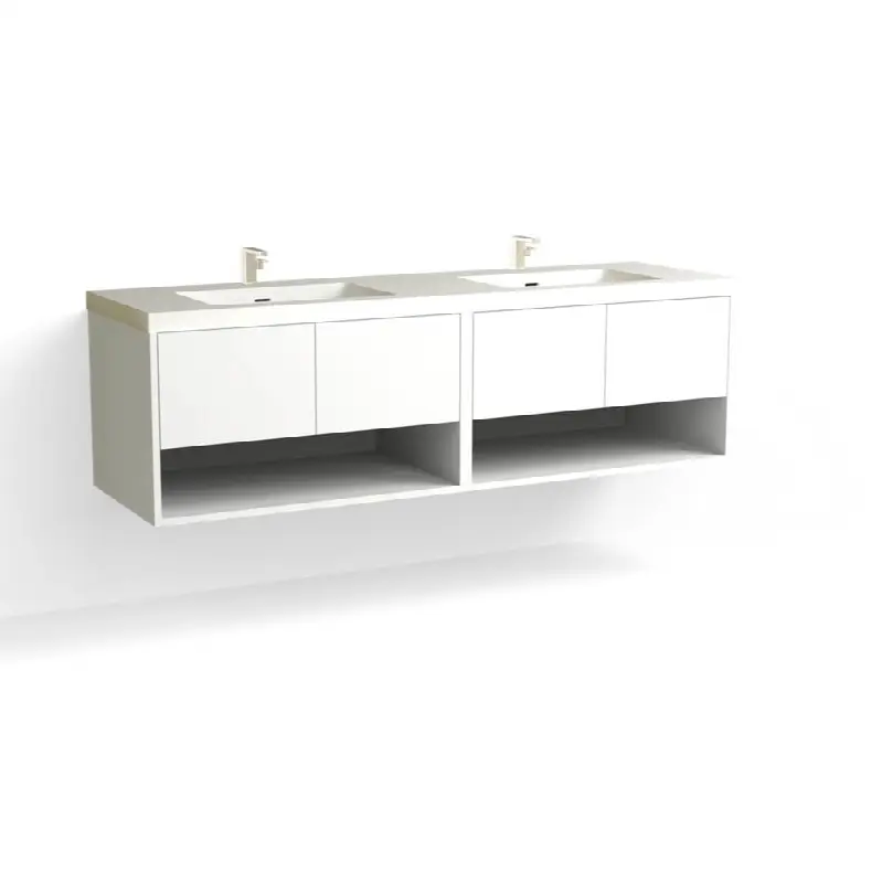 Modo Vanity, 72" Wide, 20" High in C1 White