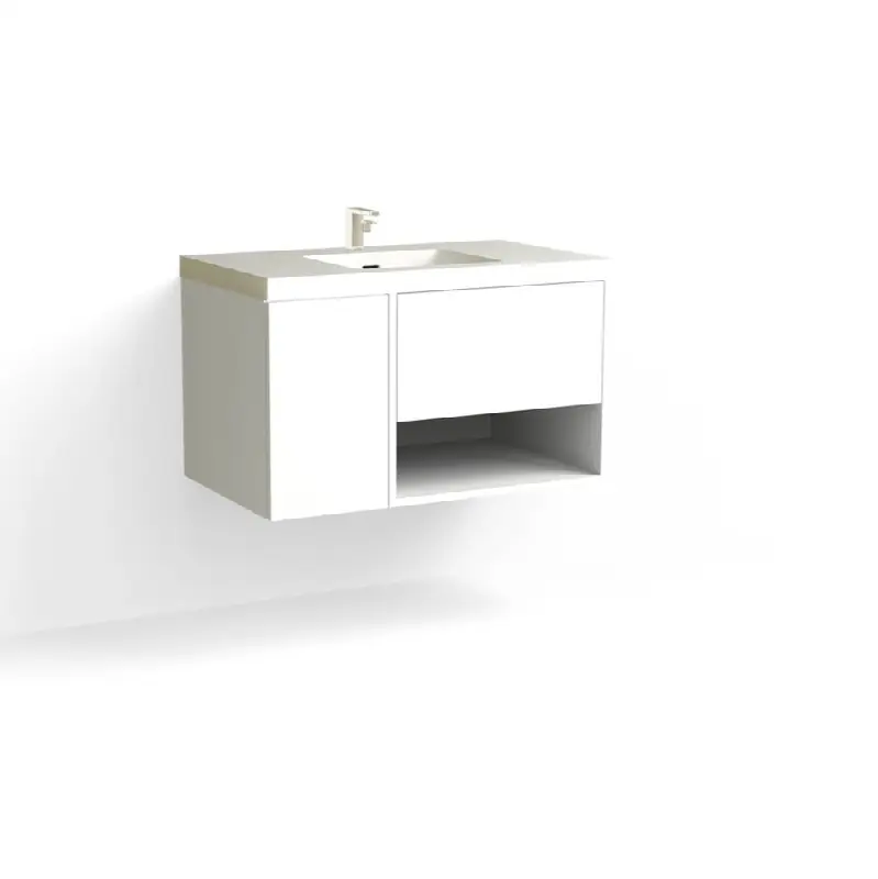 Modo Vanity, 36" Wide, 20" High in C1 White