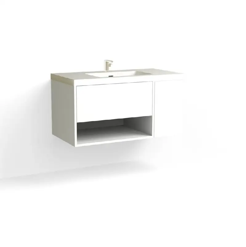 Modo Vanity, 42" Wide, 20" High in C1 White