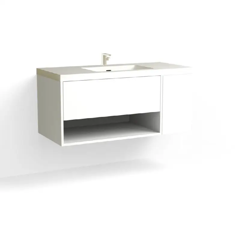 Modo Vanity, 48" Wide, 20" High in C1 White