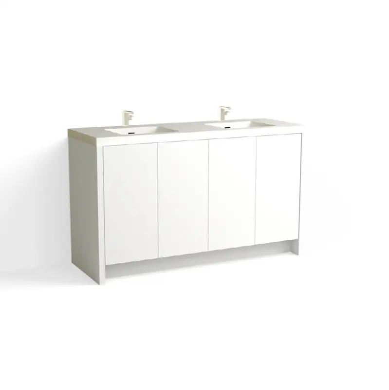 Mesa Vanity, 60" Wide, 34" High in C1 White