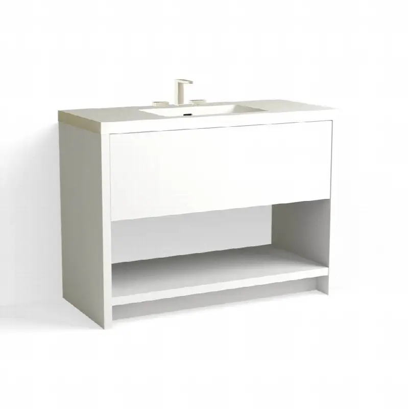 Vista Vanity, 48" Wide, 34" High in C1 White