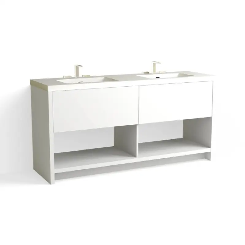 Vista Vanity, 72" Wide, 34" High in C1 White
