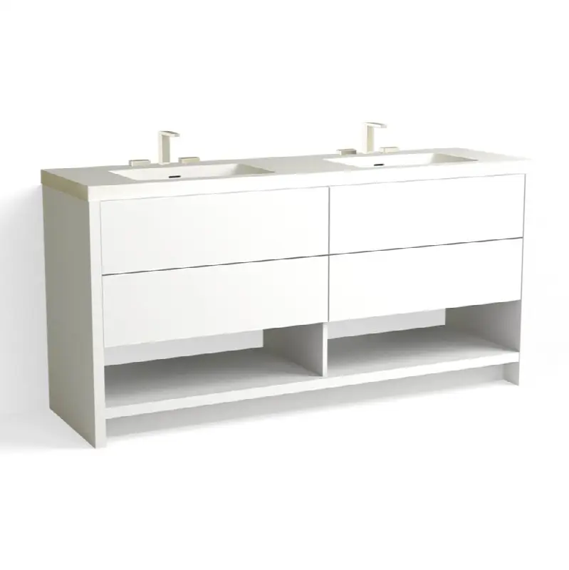 Vue Vanity, 72" Wide, 34" High in C1 White