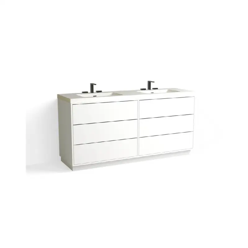 Terra Vanity, 72"W, 34"H in C1 White