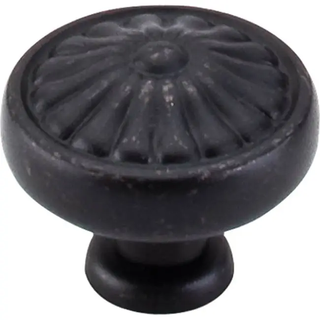 Flower 1 1/4" Diameter Round Knob