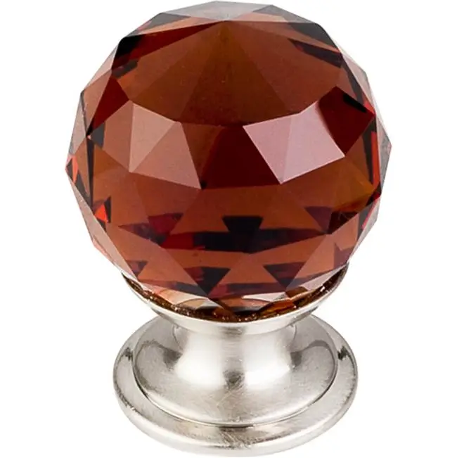 Wine Crystal 1 1/8" Diameter Round Knob