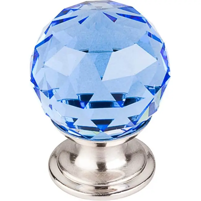 Blue Crystal 1 1/8" Diameter Round Knob