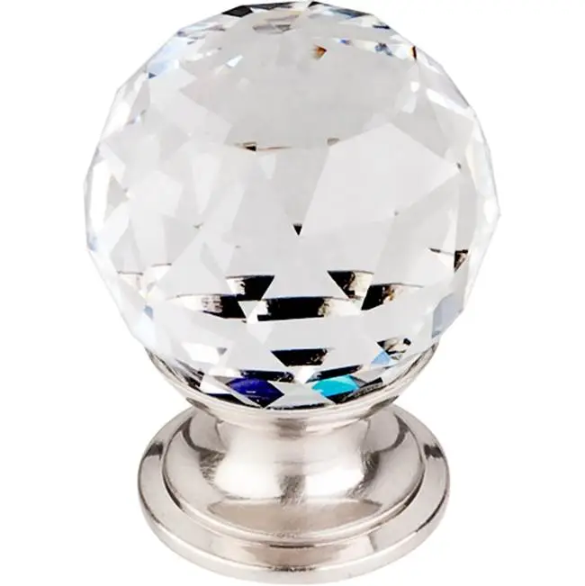 Clear Crystal 1 1/8" Diameter Round Knob