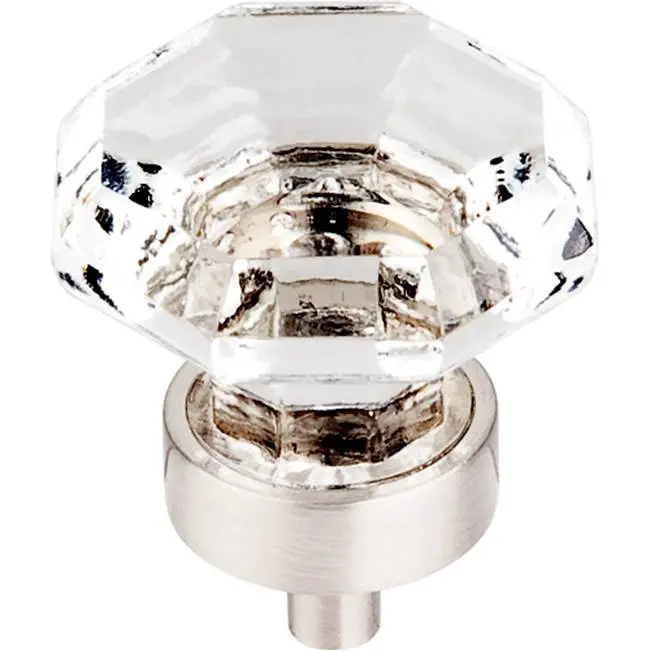 Clear Octagon Crystal 1 3/8" Diameter Round Knob