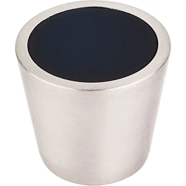 Black Crystal Center 13/16" Diameter Round Knob