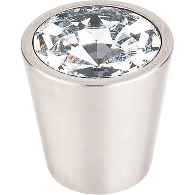 Clear Crystal Center 1 1/16" Diameter Round Knob