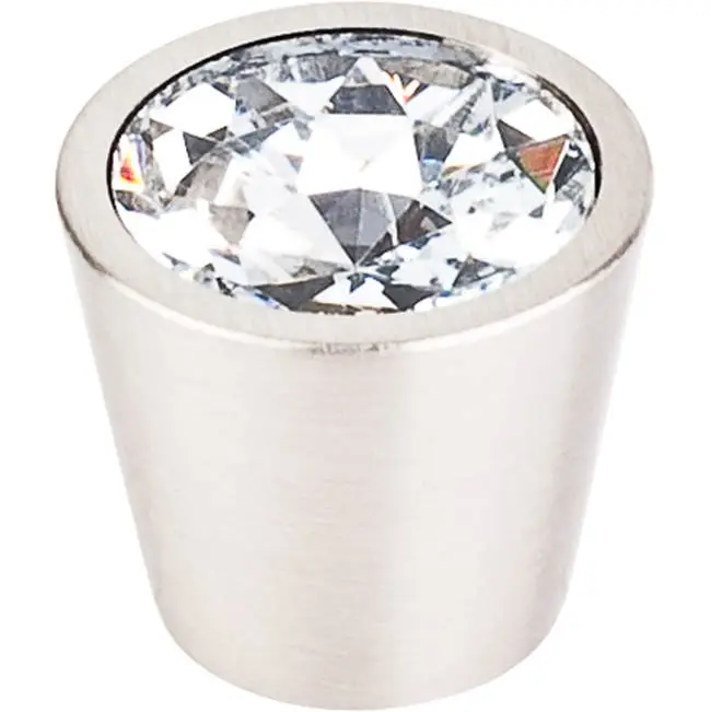Clear Crystal Center 13/16" Diameter Round Knob