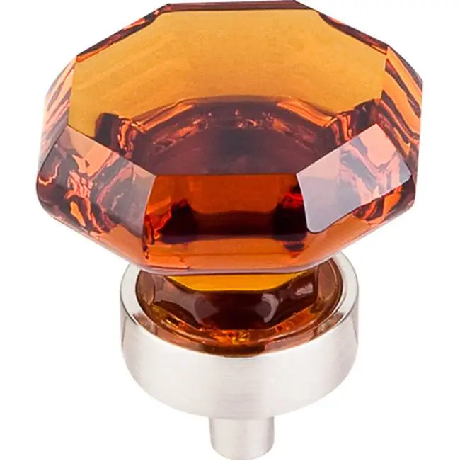 Wine Octagon Crystal 1 3/8" Diameter Round Knob