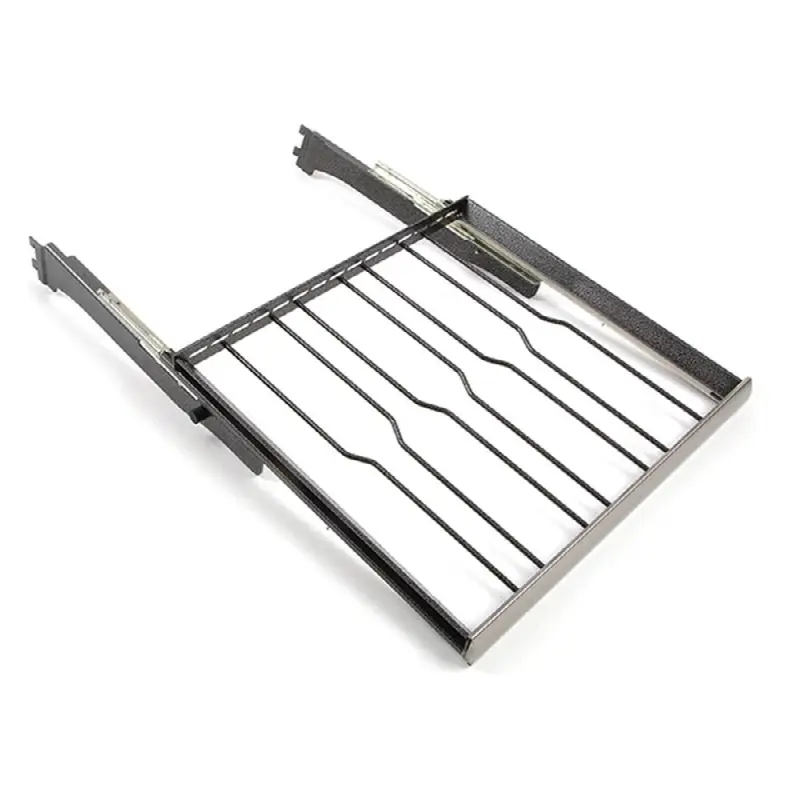 Glide Out Wine Shelf - Step for RH - Cherry Handle (8 Bottles) - 24 Inch