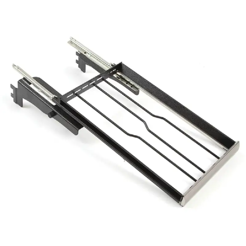 Glide Out Wine Shelf - Step for LH - Cherry Handles (4 Bottles) - 15 Inch