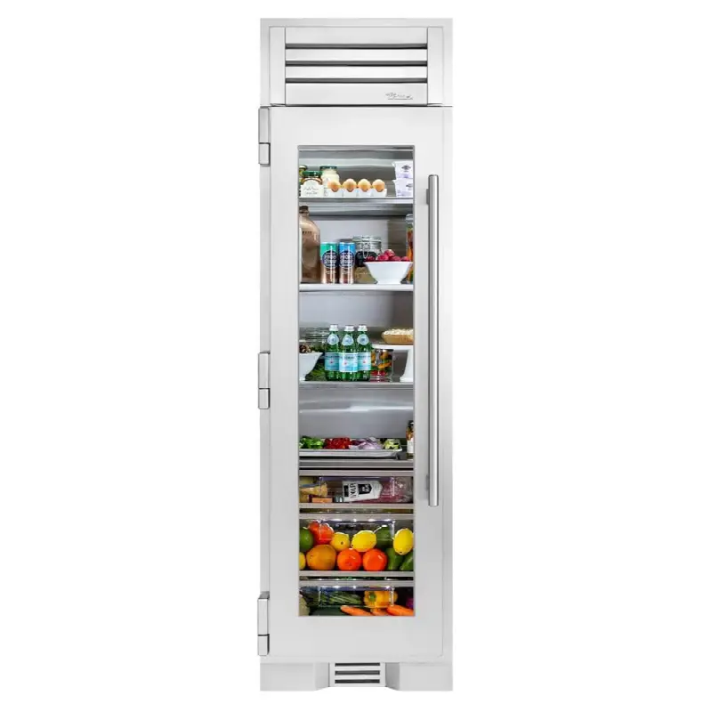 24Inch Column - All Refrigerator - Stainless Glass Door - Hinged Left (L)
