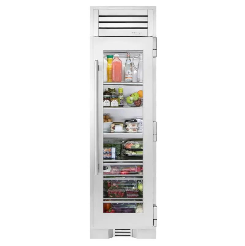 24Inch Column - All Refrigerator - Stainless Glass Door - Hinged Right (R)