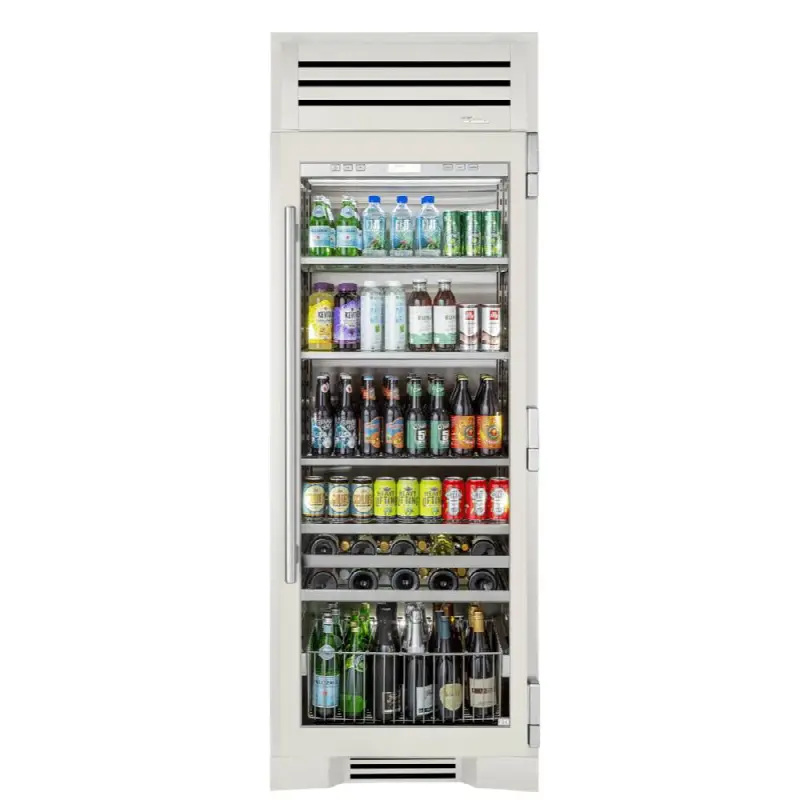 30Inch Column - Configured For Beverage Storage - Glass Door - Hinged Left (L)