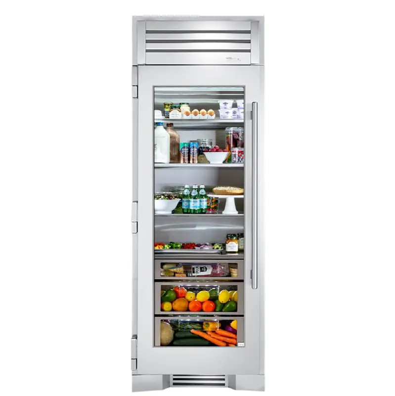 30Inch Column - All Refrigerator - Stainless Glass Door - Hinged Left (L)