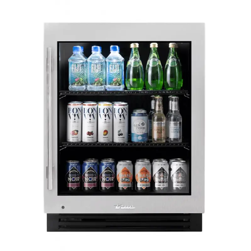 Stainless Glass - 2 Black Wire Shelves - Hinge Right (Rg) - Hinging Is Field Reversible