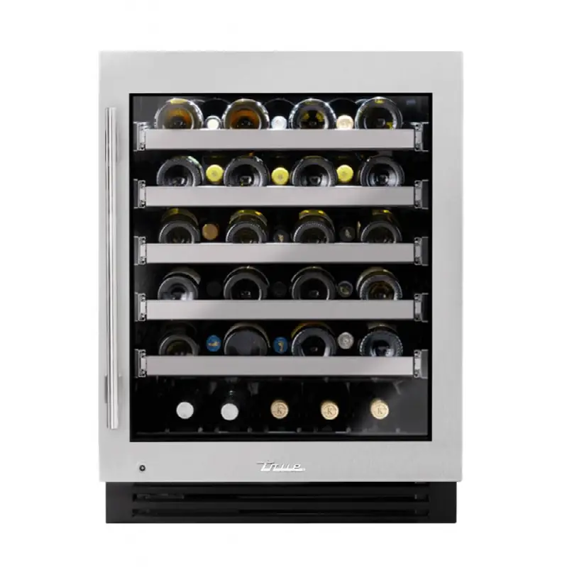 Stainless Glass - 5 Pullout Wine & 1 Floor Cradle - Hinge Right (Rg) - Hinging Is Field Reversible