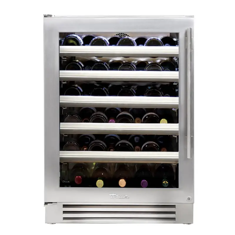Stainless Glass - 5 Pullout Wine, 1 Floor Cradle - Hinge Left (L)