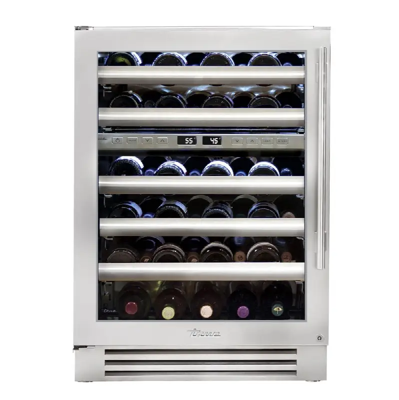 Stainless Glass - 5 Pullout Wine, 1 Floor Cradle - Hinge Left (L)