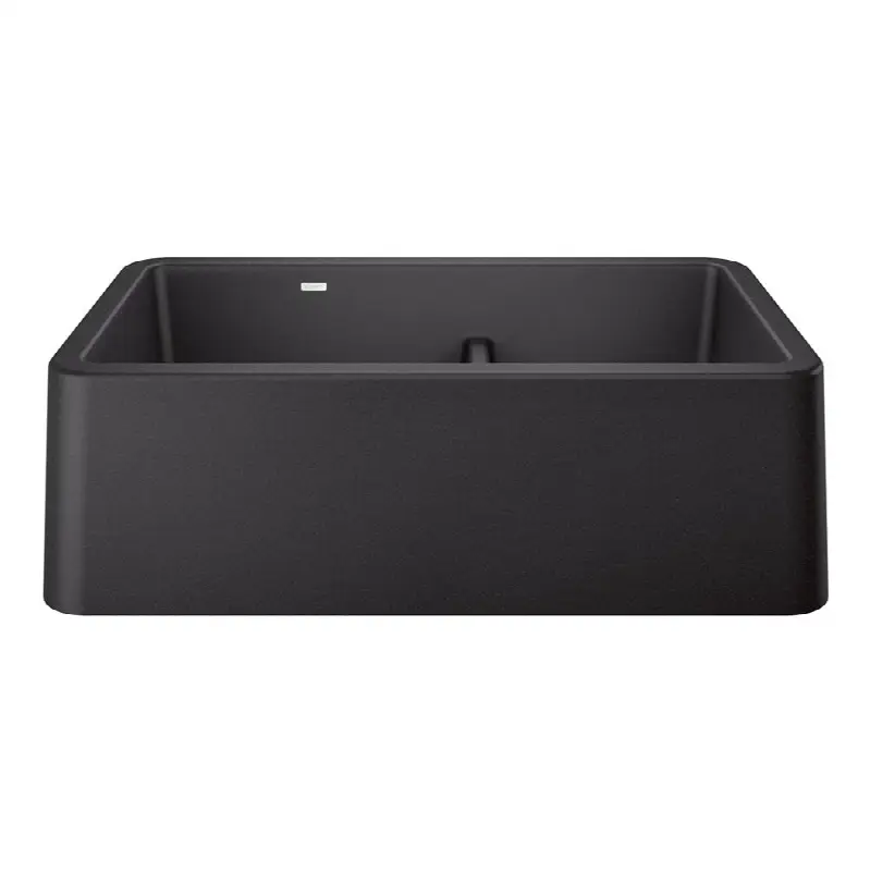 Ikon Silgranit 33" Double Bowl Apron-Front Farmhouse Sink with Low Divide