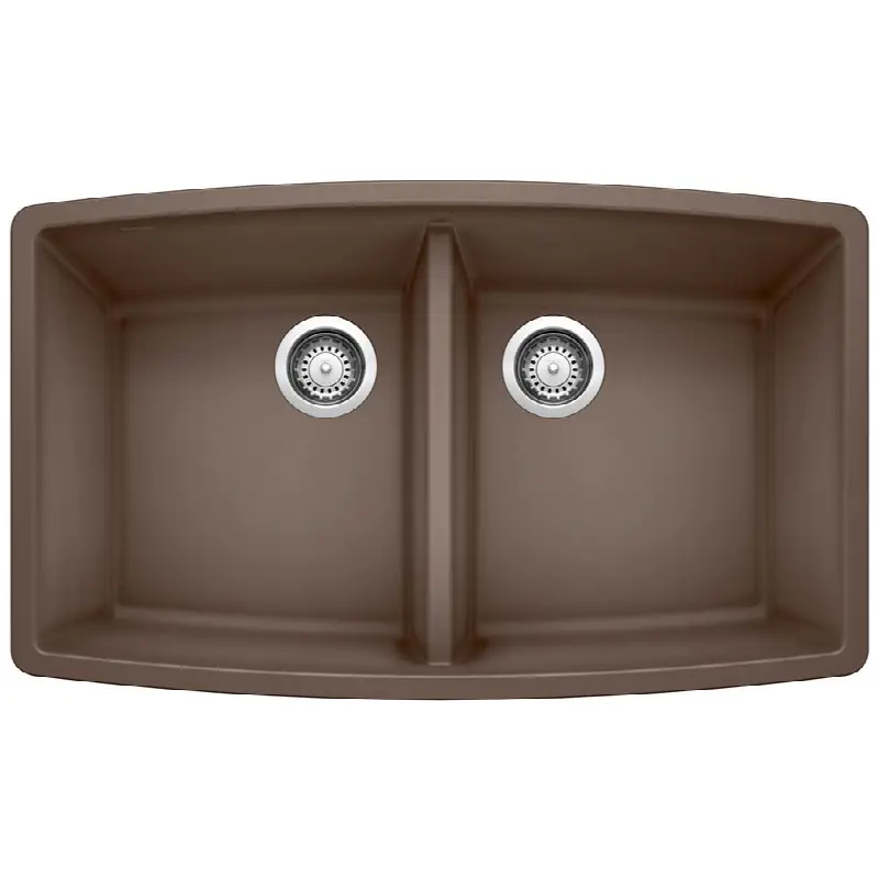 Performa Silgranit 33" 50/50 Double Bowl Undermount Kitchen Sink