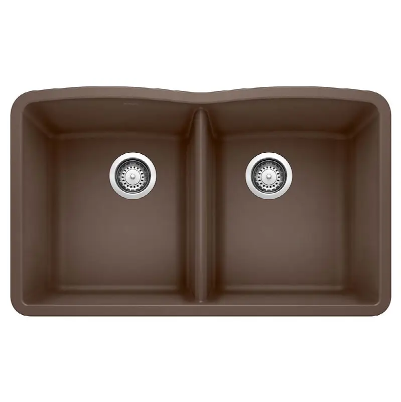 Diamond Silgranit 32" 50/50 Double Bowl Undermount Kitchen Sink