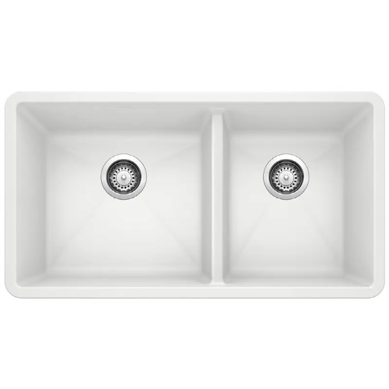 Precis Silgranit 33" 60/40 Double Bowl Undermount Kitchen Sink