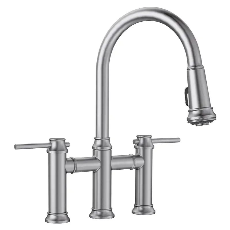 Empressa Pull-Down Dual-Spray Bridge Faucet