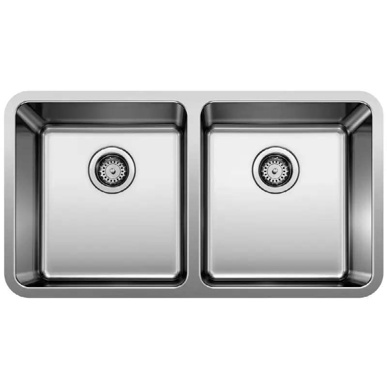 Formera 33" 50/50 Double Bowl Undermount Stainless Steel Kitchen Sink