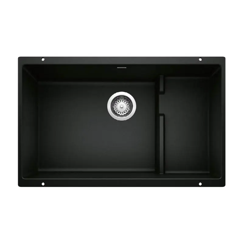 Precis Cascade Silgranit 29" Single Bowl Undermount Kitchen Sink with Colander