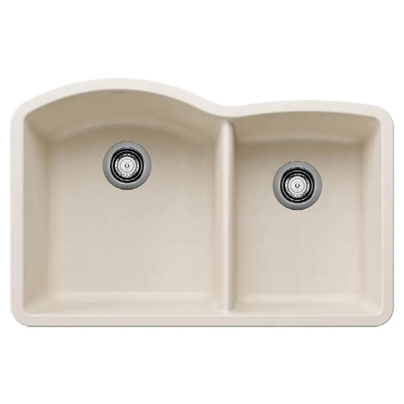 Diamond Silgranit 32" 60/40 Double Bowl Undermount Kitchen Sink