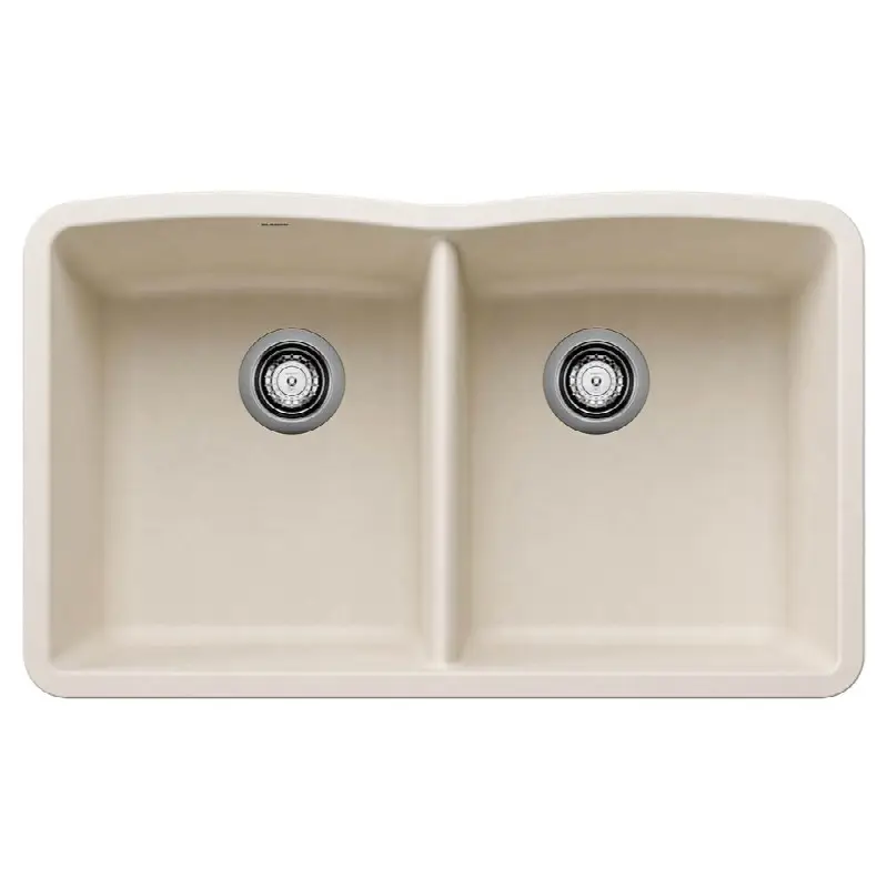 Diamond Silgranit 32" 50/50 Double Bowl Undermount Kitchen Sink