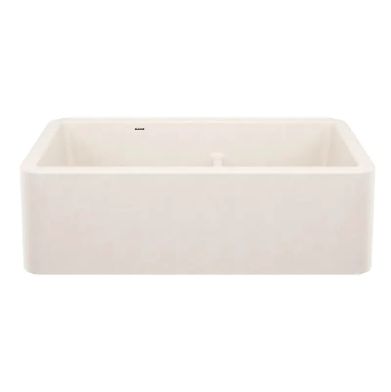 Ikon Silgranit 33" Double Bowl Apron-Front Farmhouse Sink with Low Divide