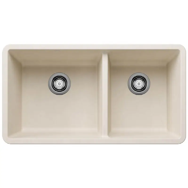 Precis Silgranit 33" 60/40 Double Bowl Undermount Kitchen Sink