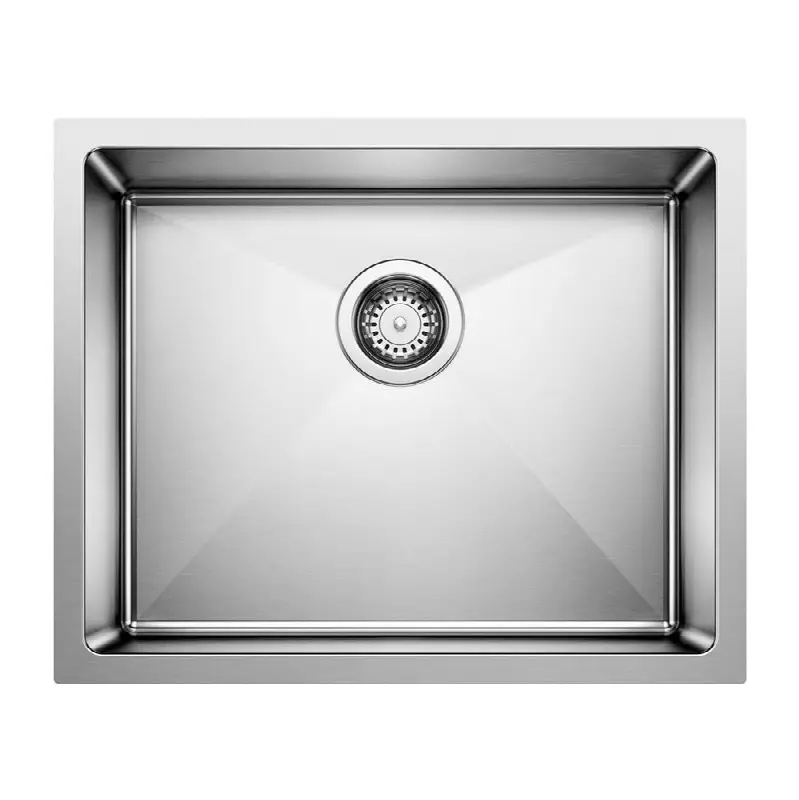 Quatrus R15 22" Single Bowl Undermount Stainless Steel Kitchen Sink