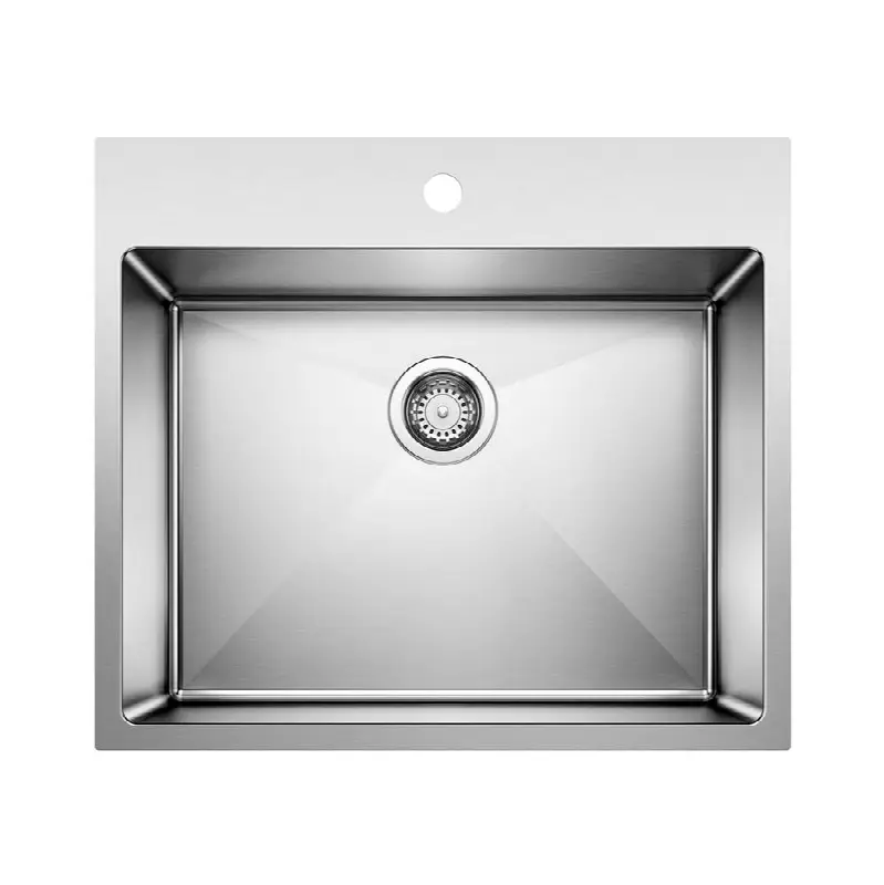 Quatrus R15 25" Single Bowl Dual Mount Stainless Steel Laundry Sink
