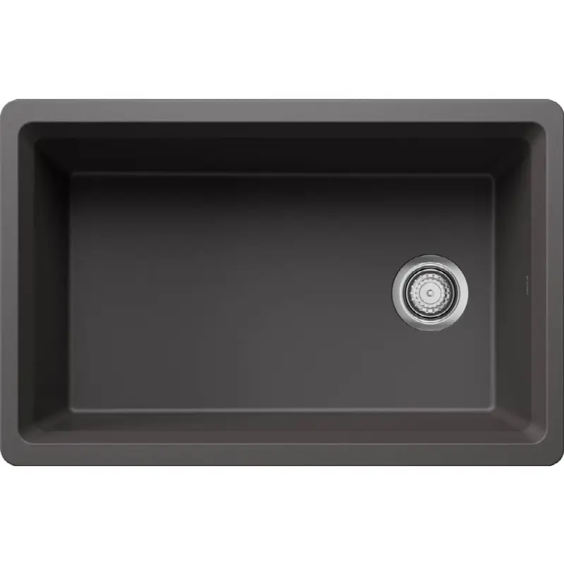 Inteos Silgranit 30" Single Bowl Reversible Undermount Workstation Kitchen Sink - Cinder