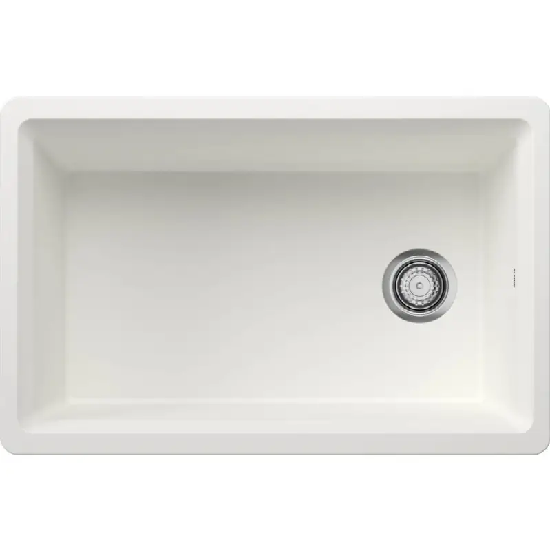 Inteos Silgranit 30" Single Bowl Reversible Undermount Workstation Kitchen Sink - White