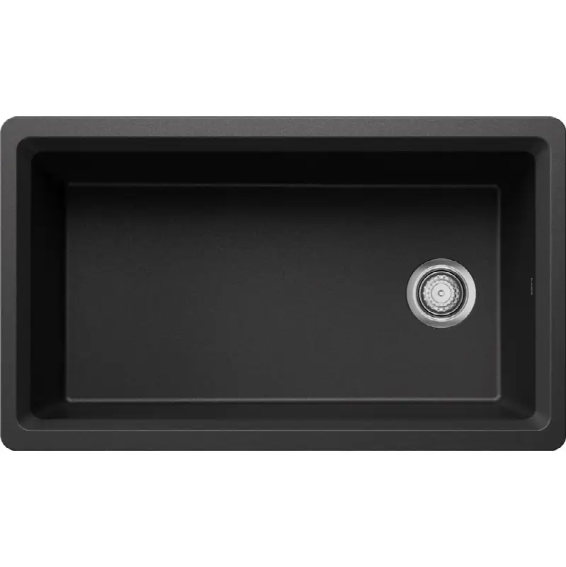 Inteos Silgranit 33" Single Bowl Reversible Undermount Workstation Kitchen Sink - Anthracite