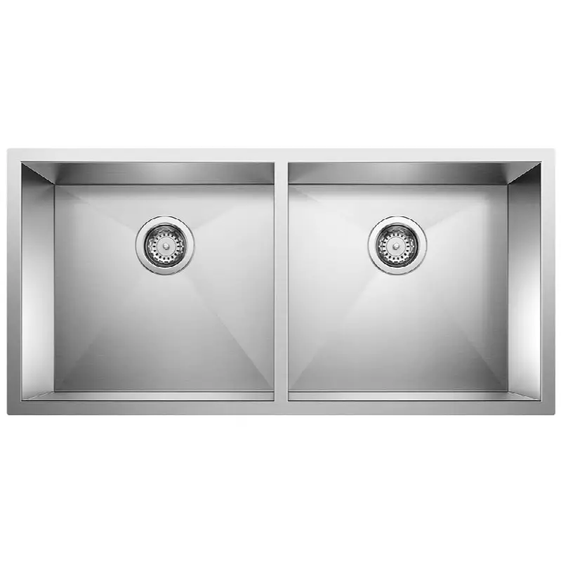 Precision R0 37" 50/50 Double Bowl Undermount Stainless Steel Kitchen Sink