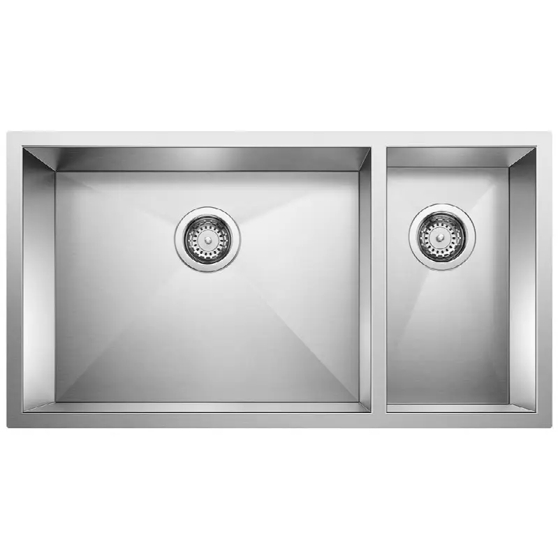 Precision R0 33" 70/30 Double Bowl Undermount Stainless Steel Kitchen Sink