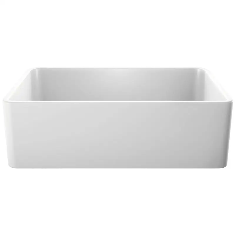 Cerana 33" Fireclay Single Bowl Apron-Front Farmhouse Sink - White