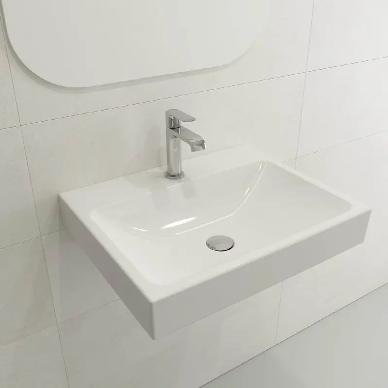 Scala Arch Wall-Mounted Sink Fireclay 23.75 in. 1-Hole