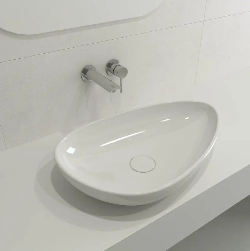Etna Vessel Fireclay 23.25 in. with Matching Drain Cover